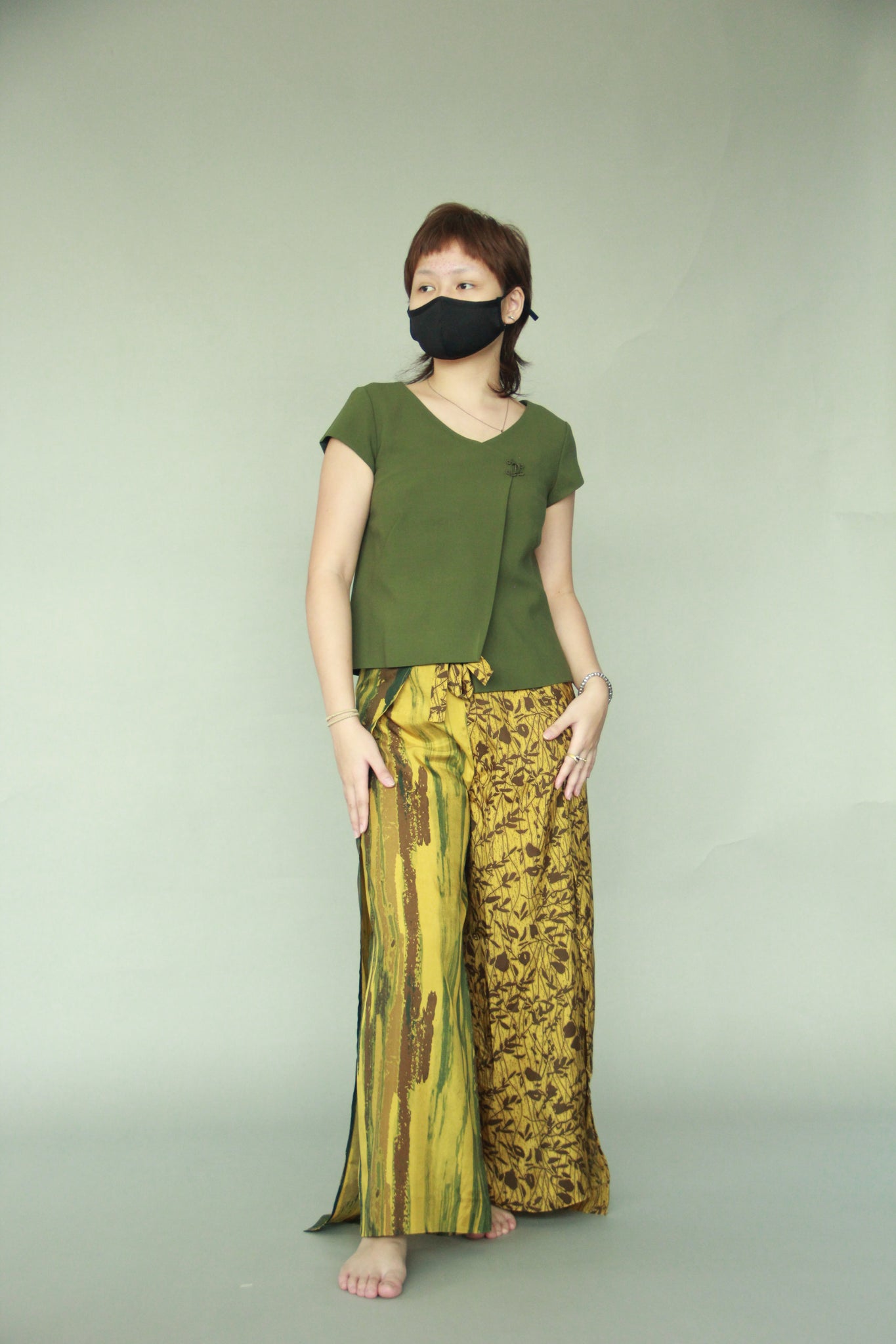 Singapore Story: Wide Legged Sarong Pants (Duo Print)